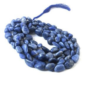 Perles de sodalite bleue naturelle, taille 7x9mm à 16x20mm, perles de pierre précieuse sodalite, brin de 16 pouces, fabrication de bijoux, lot en gros - Product Image 1
