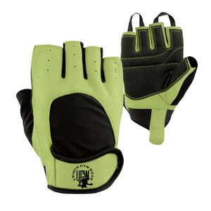 UNIQUE GYM WEAR Leather Half <b>Finger</b> Weight Lifting Gloves with Adjustable Wrist <b>Strap</b>-Breathable Unisex for Gym & Bodybuilding - Product Image 6