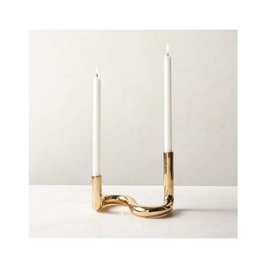 Unique Metal Candle Holder Designed for Romantic <b>Lighting</b> and Elegant Decorative Arrangements - Product Image 3