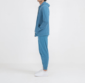 Heavy Weight 100% Fleece Full Zip Up Two Pocket Venta al por mayor Producto de calidad superior 500 Gsm O Neck Men HOODIE - Product Image 3