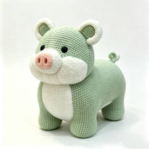Customized Crochet <b>pig</b> plush <b>toy</b>, amigurumi <b>pig</b>, handmade knitted stuffed animal, soft crochet stuffed <b>pig</b>, baby safe plush <b>toy</b> - Product Image 5