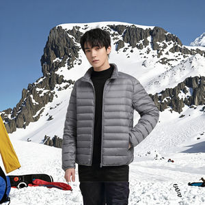 เสื้อแจ็คเก็ตพัฟเฟอร์ลำลองสำหรับผู้ชาย พิมพ์โลโก้ได้ หนา อุ่น เหมาะสำหรับกิจกรรมกลางแจ้ง คอตั้ง ปิดซิป ทรงหลวม ใส่ได้ในฤดูใบไม้ร่วง - Product Image 2