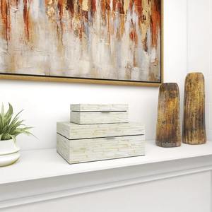 Juego de regalo de Navidad fantásticamente decorativo personalizado, cajas de joyería de hueso de madera para el hogar y la boda, caja de incrustaciones de hueso de madera llamativa - Product Image 5