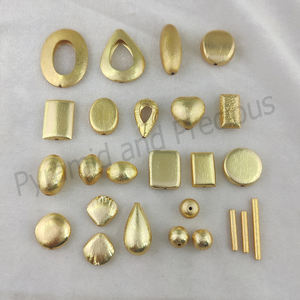 Cuentas y accesorios de joyería chapadas en oro pulido, cuentas de joyería de cobre, abalorios de plata de lujo - Product Image 2