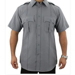 Camisa de trabajo con botones resistente al fuego de manga larga reflectante ligera de algodón 100% personalizada - Product Image 1