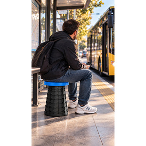 Tabouret de camping pliable et télescopique, siège léger et portable pour pique-nique en plein air, pêche, voyage, usage domestique - Product Image 2