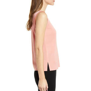 Ropa activa para mujer, camiseta sin mangas ajustada para entrenamiento, camisetas informales holgadas de verano personalizadas, ropa deportiva transpirable a la venta - Product Image 3