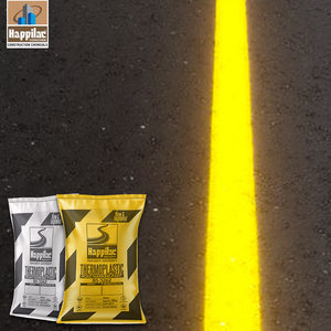 Peinture de marquage de ligne de route thermoplastique lumineuse haute adhérence et sécurité routière revêtement réfléchissant poudre perles de verre mélangées peinture - Product Image 1