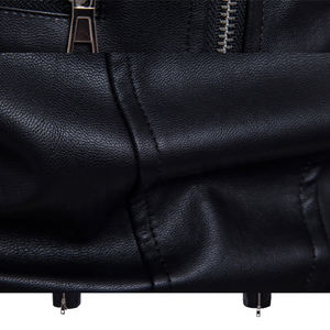 แจ็กเก็ตหนังแท้สำหรับผู้ชายเสื้อแจ็คเก็ตหนังแกะดีไซน์สำหรับนักขี่จักรยาน - Product Image 2