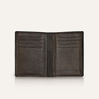 Dompet kulit pria, kualitas Premium dompet pendek jenis penutupan terbuka dengan lapisan poliester pemegang kartu kredit pemblokiran RFID