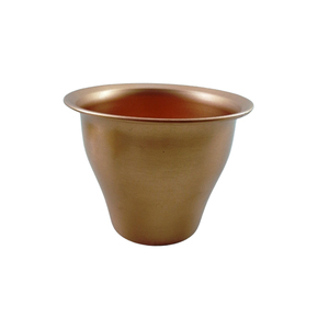 Salon décoration métal rond en forme de jardinière cuivre placage planteur Pot pour la décoration de jardin à la main en vrac - Product Image 1