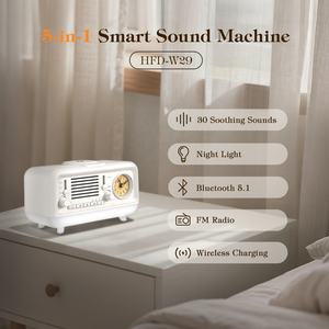 Radio Reloj Despertador HiFiD con Carga, Máquina <span class=keywords><strong>de</strong></span> <span class=keywords><strong>Sonido</strong></span> <span class=keywords><strong>para</strong></span> Dormir, Máquina <span class=keywords><strong>de</strong></span> Ruido Blanco con Luz Nocturna y Altavoz BT - Product Image 2