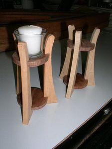 Pour bougeoir en bois bougeoir pour décoration de la maison meilleure vente bougeoir par Antique Creations - Product Image 5