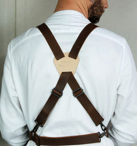 Delantales multifuncionales para hombres de cuero hecho a prueba de manchas/delantales unisex impermeables con logotipo personalizado - Product Image 5