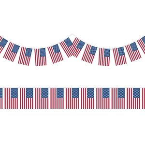 Bannière de fête aux couleurs du drapeau américain en papier couché mat de 1,98 m avec techniques d'impression numérique - Product Image 1