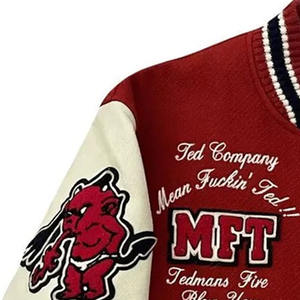 Transpirable Cómodo Uso al aire libre Hombres y mujeres Varsity Jacket Ropa de moda más vendida Chaquetas universitarias genuinas - Product Image 5