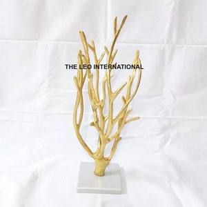 ตกแต่งโลหะชุบทองใบไม้ประติมากรรมตกแต่งสำเนียงตกแต่งบ้านหรูหรา - Product Image 3