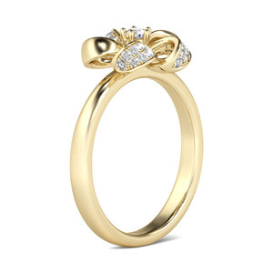 Bague en or plaqué Jeulia avec incrustation de diamant rond pour enfants - Product Image 3