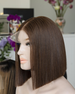 Peluca Remy Larga y Lisa con Cutículas Alineadas, 100% Cabello Virgen Natural, Color Marrón Sedoso, Corte Recto - Product Image 2