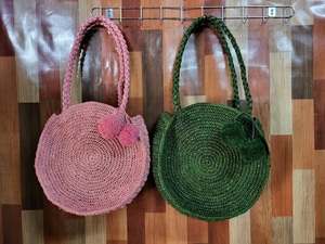 madagascar entirely handmade raffia crochet handbag <b>fabric</b> cotton lining shoulder <b>bag</b> cute natural straw <b>bag</b> for ladies - Product Image 6