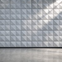 Panneau acoustique en fibre de polyester, motif pyramidal 3D, panneau acoustique pour animaux de compagnie, panneau mural modulaire absorbant le son