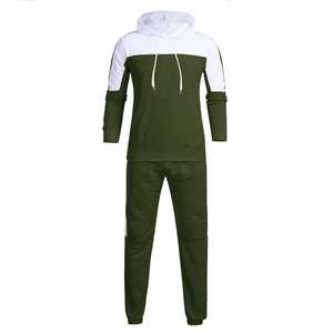 Conjunto de chándal de invierno de dos piezas personalizado para hombre, patrón sólido de alta calidad, cálido y cómodo, ropa deportiva para correr - Product Image 6