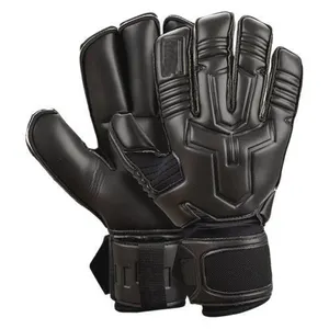 히트 판매 축구 골키퍼 장갑 맞춤형 로고 및 디자인으로 축구 골키퍼 장갑에 대한 블랙 컬러 훈련 장갑