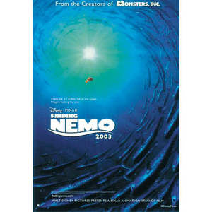 Tarjeta postal moderna de Buscando a Nemo hecha de papel para decoración de pared - Product Image 1