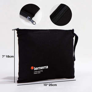 Bolsa de Mano Personalizada de Algodón Negro de 10 x 7 Pulgadas (25 x 18 cm) para Fines Promocionales - Product Image 3