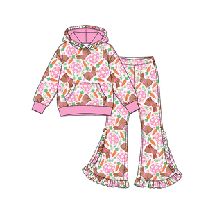Toddler Girls Pink Baseball <b>Heart</b> Print Set Long Sleeve <b>Top</b> with Skirt Two Pieces Boutique Outfit - Product Image 6