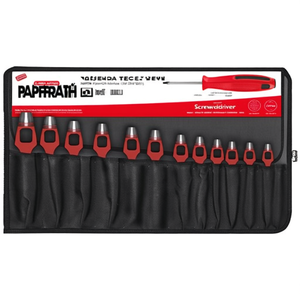 Henkel PAFFRATH 8-Piece Hole Punch <b>Set</b> DIN 7200-A <b>Screwdriver</b> Packaged in Roll-Up Bag - Product Image 3