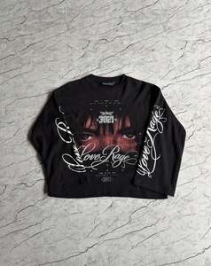Custom Gsm Vintage Worn Screen Print Double Layer Long Sleeve <b>T</b>-<b>shirt</b> <b>Men's</b> <b>Thermal</b> Graphic Oversized Streetwear <b>T</b> <b>Shirts</b> - Product Image 1