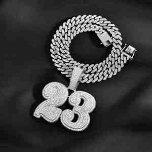 Bijoux de mode Hip Hop pendentif lettre personnalisée pendentif en argent 925 diamant cultivé en laboratoire pendentif glacé pour hommes et femmes - Product Image 2