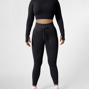 Leggings 100% coton haute performance pour femmes Tissu tricoté extensible doux Logo de taille personnalisable Direct OEM/ODM Usine - Product Image 1