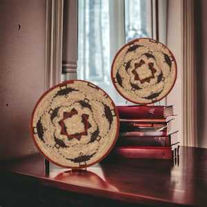 Cesta tejida de bambú de estilo nórdico, césped marino creativo, construcción de naturaleza muerta, tema, decoraciones para la habitación del hogar, planta de arte colgante de pared - Product Image 3