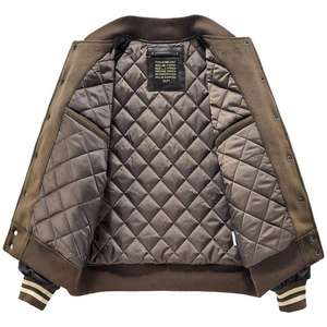 Chaqueta con letras de béisbol de chenilla bordadas de lana naranja Vintage para hombre, logotipo personalizado, soporte fino, equipo universitario personalizable para hombre - Product Image 3