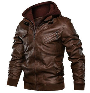 Veste bomber pour homme de haute qualité, coupe ajustée, streetwear décontracté, veste en cuir véritable pour la moto - Disponible en gros - Product Image 6