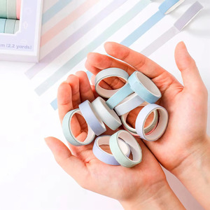 Cinta Adhesiva Decorativa Washi, 20 Colores Pastel Sólidos Multicolor - Colores Surtidos en Stock - Product Image 5