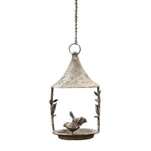 Comedero para pájaros de metal con techo cónico y diseño de pájaro para uso en exteriores, hecho a mano. - Product Image 6
