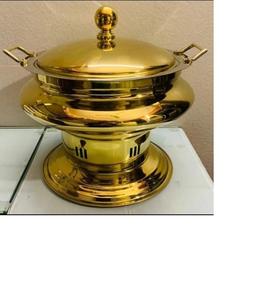 Elegante Calentador de Comida de Cobre Chapado en Oro con Soportes Ajustables, Certificado por Energy Star, para Centros de Mesa de Boda y Buffet - Product Image 6