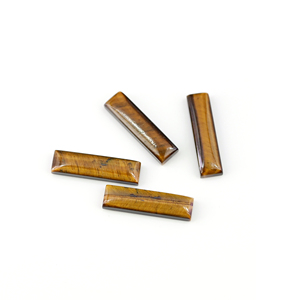 Venta caliente Ojo de tigre negro Natural 6x23mm corte escalonado facetado Fabricación de piedras preciosas sueltas Plata de Ley 925 gota colgante hecha a mano - Product Image 2