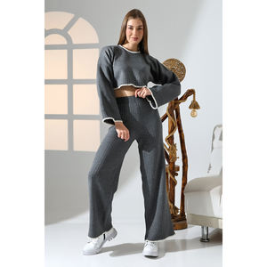 Ensemble haut et bas en tricot à points de berger pour femmes - Product Image 5