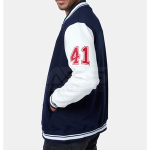 Veste Letterman de couleur unie à manches longues veste Letterman respirante de grande taille meilleure vente veste Letterman - Product Image 2