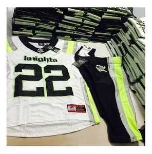 Conjuntos de sarga de aparejos de rendimiento de uniforme de fútbol americano transpirable fresco que absorbe la humedad diseños personalizados Día de Fútbol de talla grande - Product Image 1