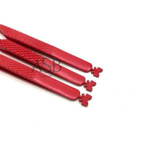 Stainless Steel 90 Degree Skinny 90 Degree Boot And Curved Isolation Tweezer With <b>Bow</b> Sustainable Lash Tweezer OEM - Product Image 5