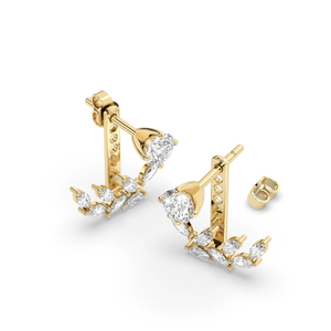 Pendiente de diamante de moissanita con forma de marquesa de oro de 10 quilates de moda para mujer romántica para celebraciones de fiesta de elegancia diaria gran regalo - Product Image 4