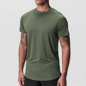 T-shirt décontracté pour homme en jersey de polyester doux uni, à manches courtes, ample, personnalisable avec logo, vente en gros, été, GAF 180 g/m² - Product Image 3
