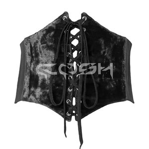 Ceinture Corset Gothique à Lacets pour Affiner la Taille |   Fabricant de Corsets en Velours pour Femmes en Gros - Product Image 3