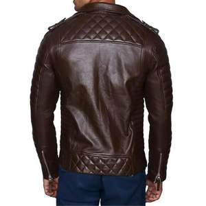Meilleure vente Veste d'hiver en cuir pour hommes coupe-vent respirante dernière vente en gros de veste en cuir pour hommes - Product Image 5