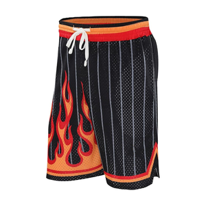 Vêtements de rue actifs amidonnés salle de sport séchage rapide 100% polyester 5 pouces personnalisé hommes Sublimation logo short en maille respirant - Product Image 2